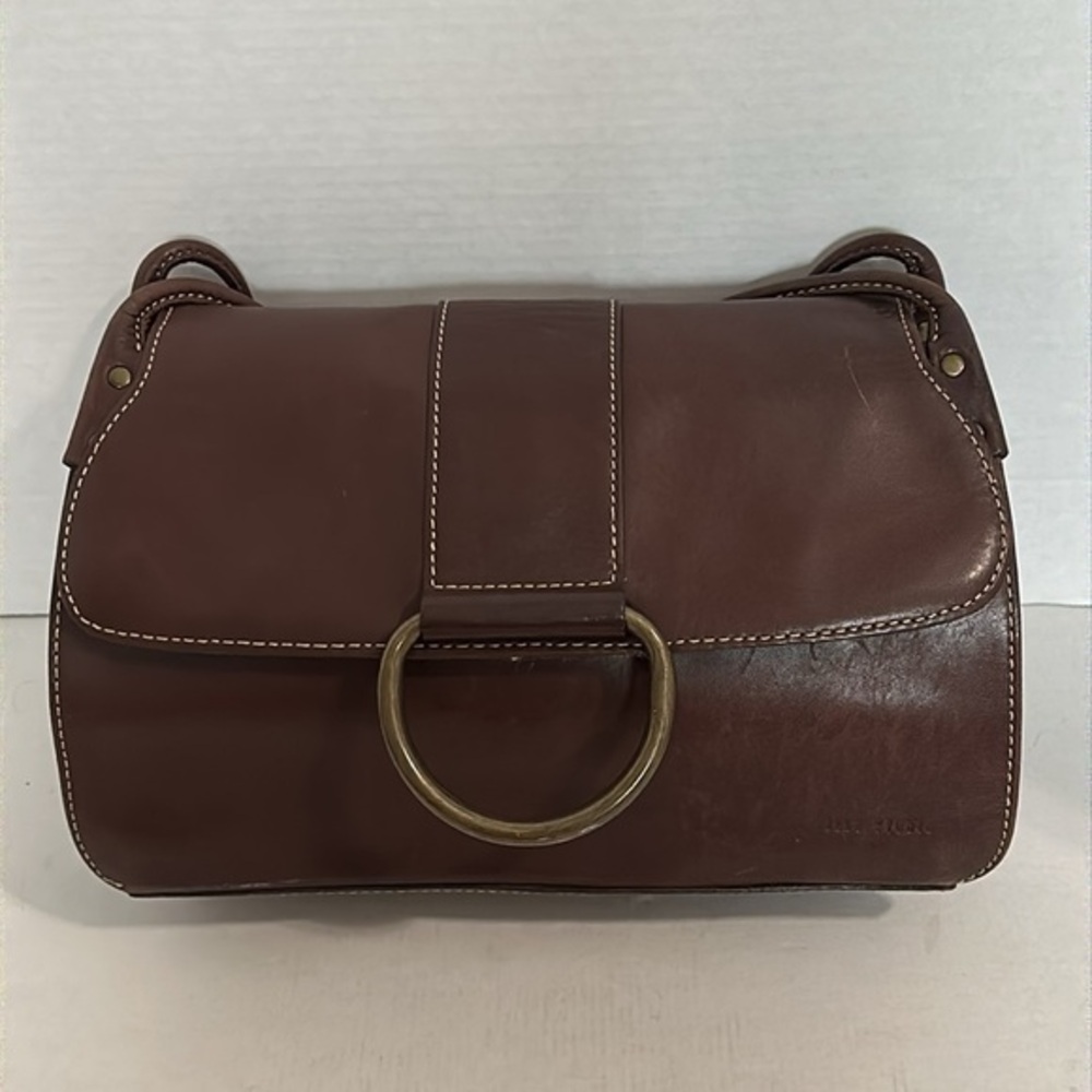 Wilson's Leather X Pelle Studio handbag brown shoulder saddle bag EUC